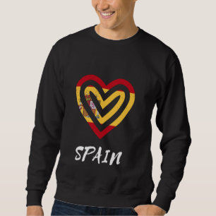 Sweatshirt Espagne Coeur España Fierté Espagnol Drapeau Fière
