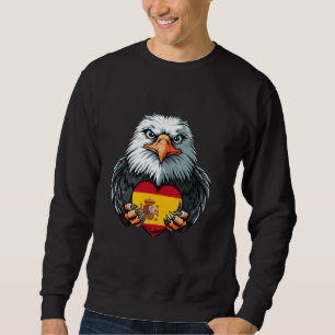 Sweatshirt Espagne Drapeau Aigle Espanol Coeur Espagnol Racin
