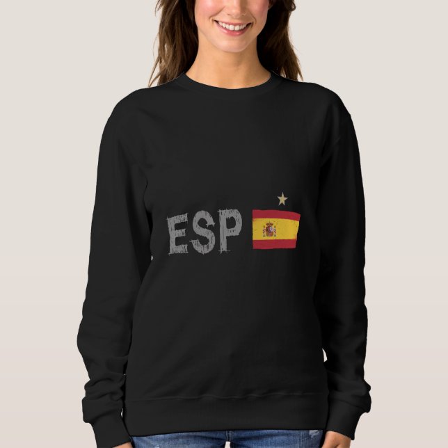 Sweatshirt Espagne Football Fan Chemise Espagnole Drapeau (Devant)