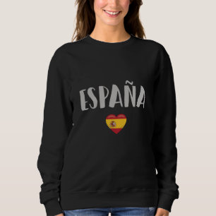 Sweatshirt Espagne Football Fan Shirt Drapeau