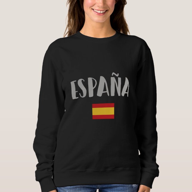 Sweatshirt Espagne Football Fan Shirt Drapeau (Devant)
