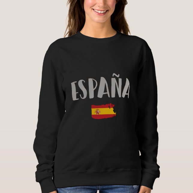 Sweatshirt Espagne Football Fan Shirt Drapeau (Devant)