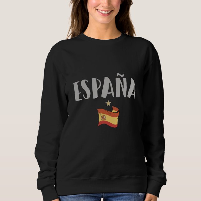 Sweatshirt Espagne Football Fan Shirt Drapeau (Devant)