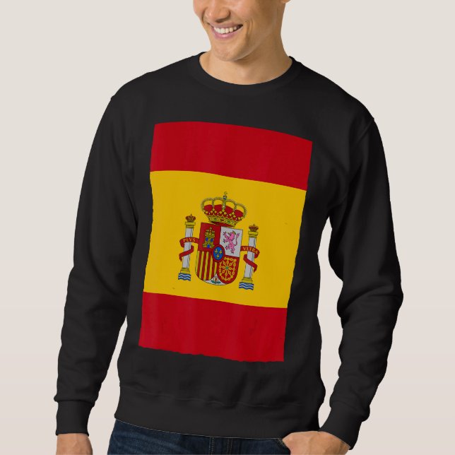 Sweatshirt Espagne Retro Vintage drapeau national (Devant)