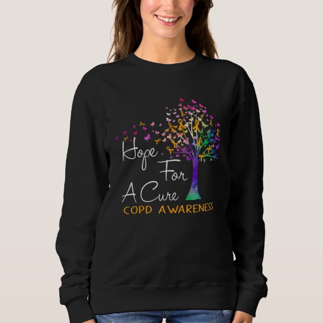 Sweatshirt Espoir D'Un Ruban D'Arbre De Sensibilisation Au Co (Devant)