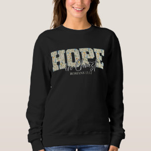 Sweatshirt Espoir en Christ - Bible florale Verse