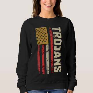Sweatshirt Esprit américain vintage patriotique des Troyens