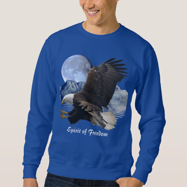 Sweatshirt ESPRIT DE LA LIBERTÉ Aigle chauve Vêtements de fau (Devant)