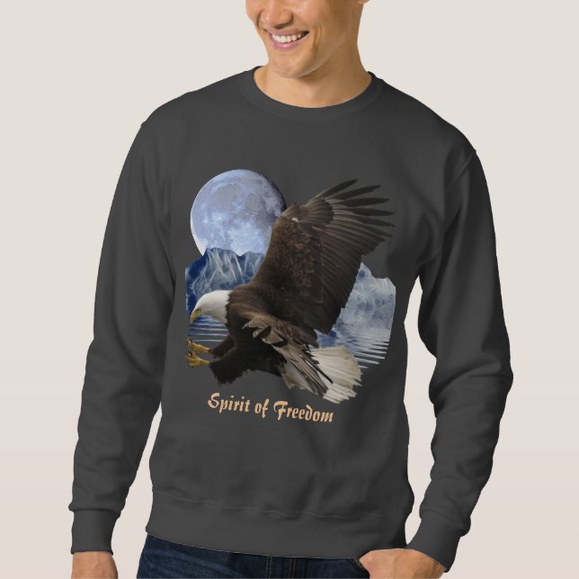 Sweatshirt ESPRIT DE LA LIBERTÉ Aigle chauve Vêtements de fau (Devant)