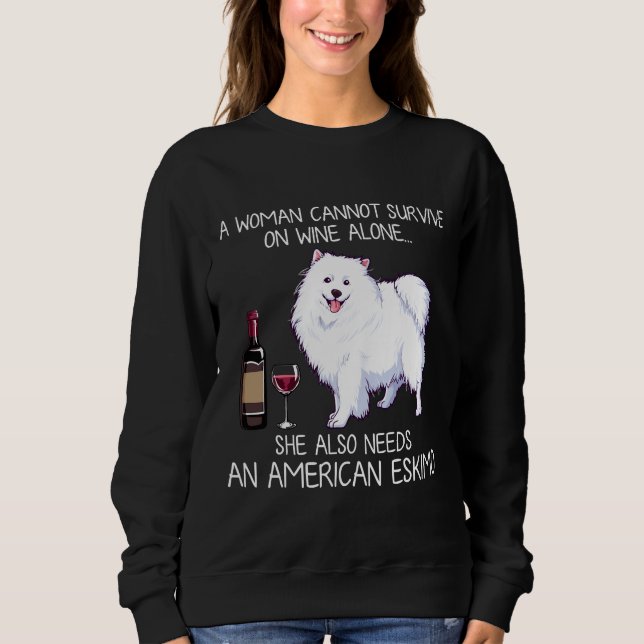 Sweatshirt Esquimau Américain Et Chien À Vins (Devant)
