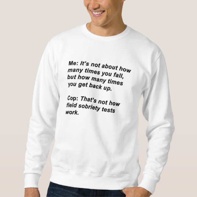 Sweatshirt Essai de sobriété (Devant)