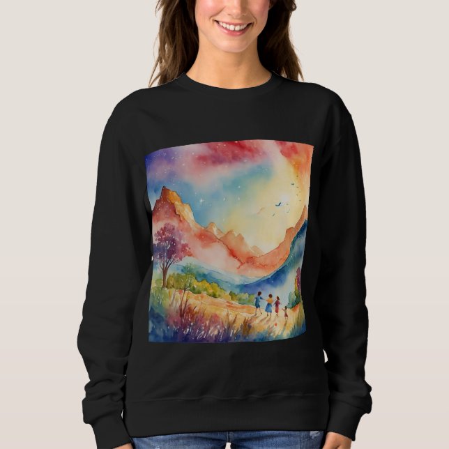 Sweatshirt essayer de décrire la nature dans l'art des couleu (Devant)