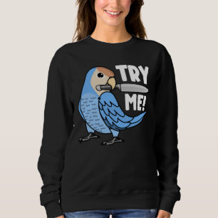 Sweatshirt Essayez-moi le perroquet avec le couteau Je Pêche