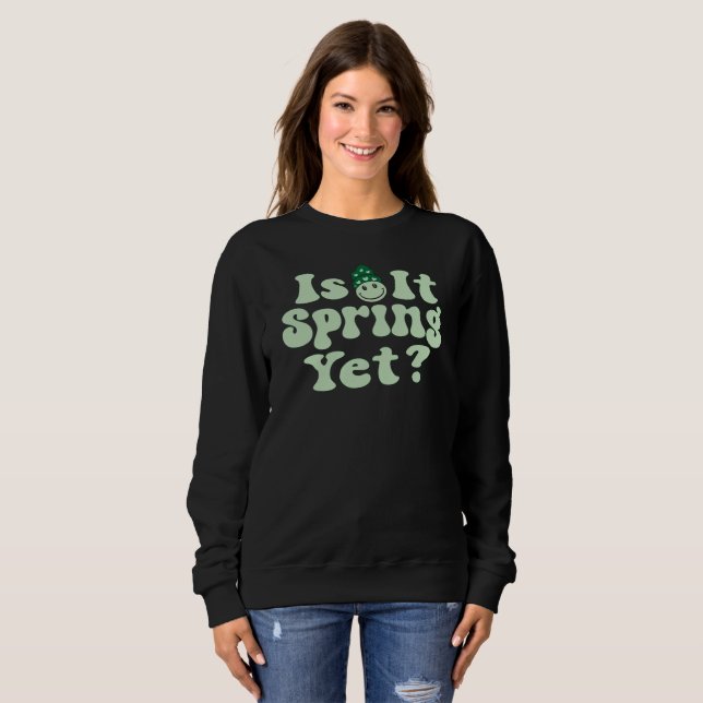 Sweatshirt Est-Ce Le Printemps ?, Le Printemps, Le Jardinage, (Devant entier)