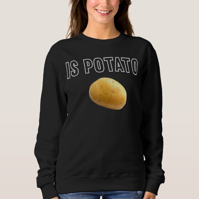 Sweatshirt Est La Pomme De Terre À La Télévision Comme On Le  (Devant)