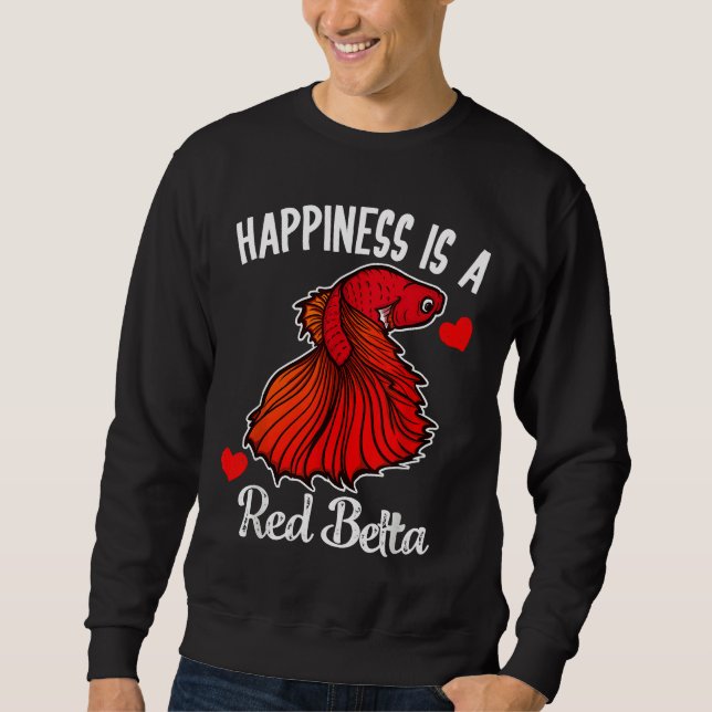 Sweatshirt Est Rouge Betta Poisson Siamese Combattre Poisson (Devant)