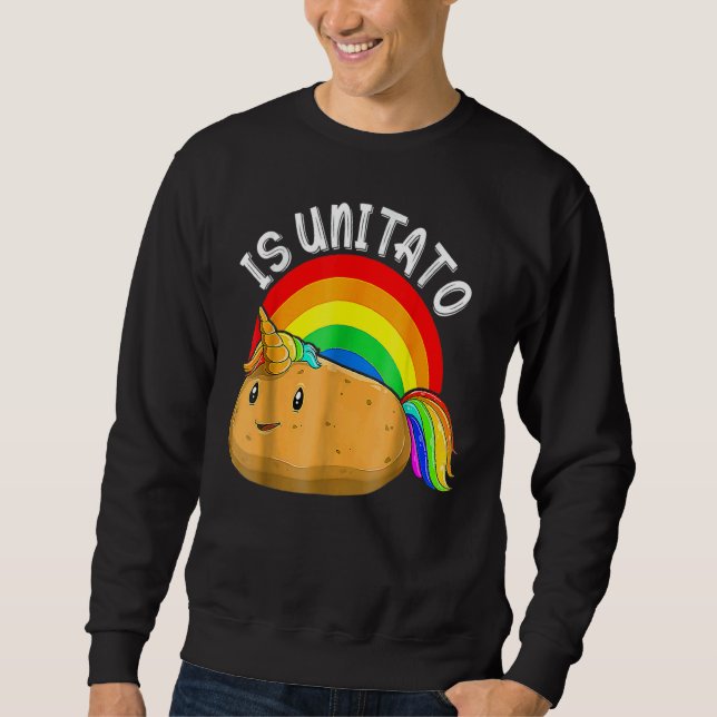Sweatshirt Est Unitato-Est La Pomme De Terre Comme Vu Sur Les (Devant)