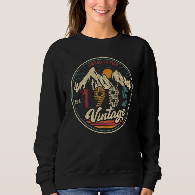 Sweatshirt Est Vintage 1985 38 Ans Cadeaux 38e Anniversaire M (Devant)