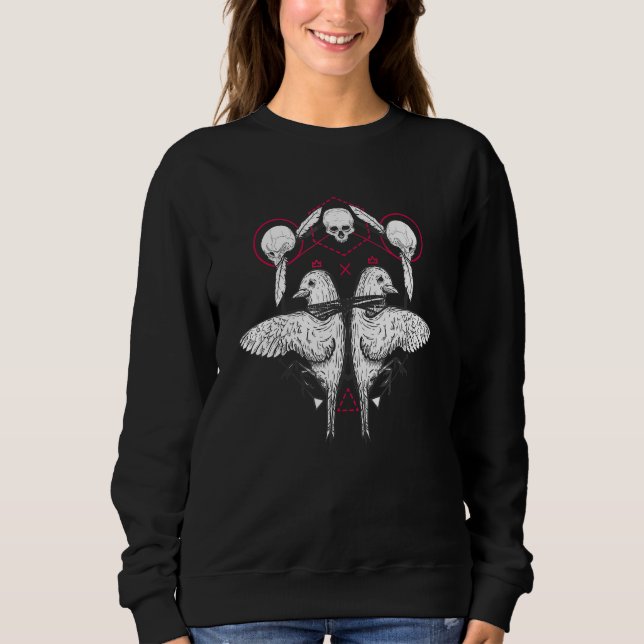 Sweatshirt Esthétique de lancer de sorts sombres Symbole Grun (Devant)
