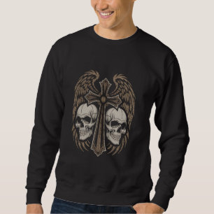 Sweatshirt esthétique grunge Y2K crâne gothique alternatif cr