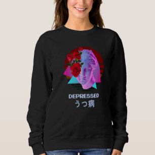 Sweatshirt Esthétique vaporwave dépressive Japonais