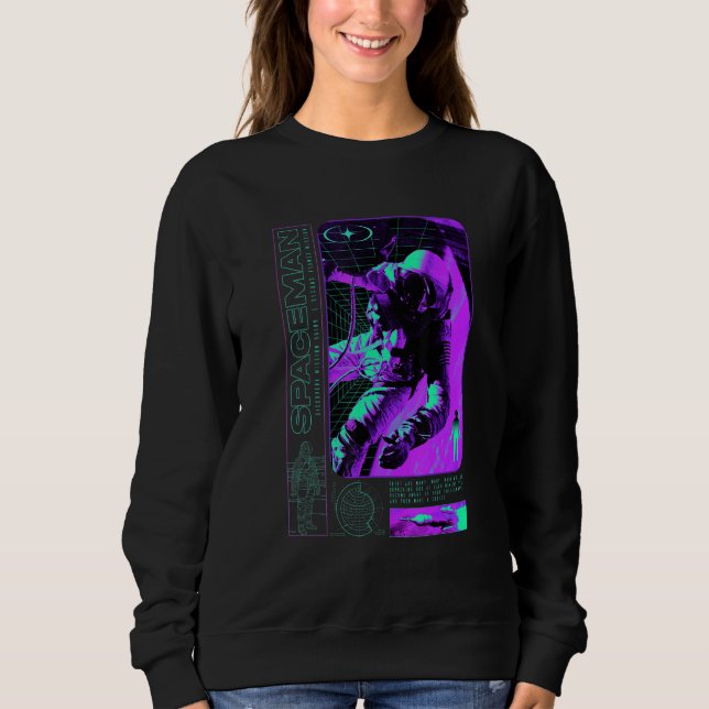 Sweatshirt Esthétique Vaporwave Spaceman Espace Galaxie Extér (Devant)