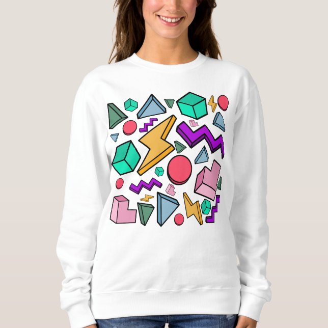 Sweatshirt esthétique vintage rétro des années 80 (Devant)