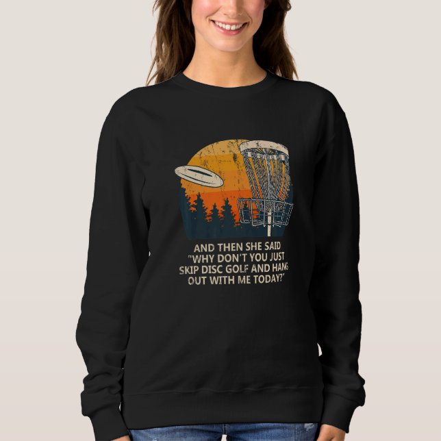 Sweatshirt Et Elle A Dit Sauter Disque Couples Golf Golfer Go (Devant)
