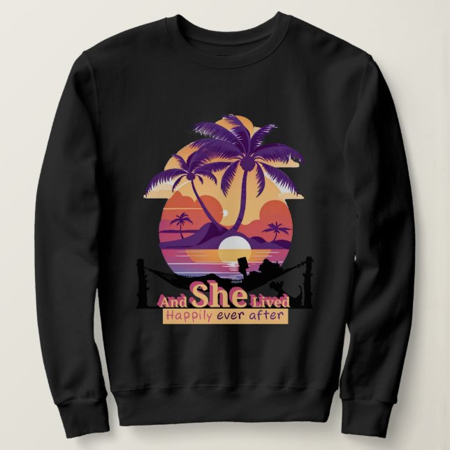Sweatshirt Et elle vécut heureuse à jamais (Design devant)