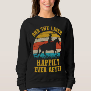 Sweatshirt Et elle vécut heureusement à jamais Vintage Cheval
