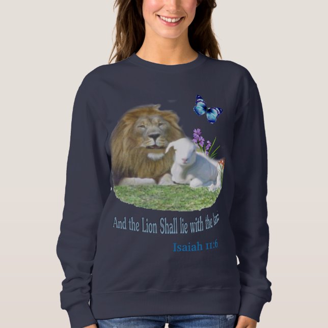 Sweatshirt Et le Lion couchera avec l'Agneau (Devant)