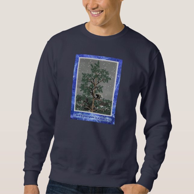 Sweatshirt Et Une Porcupine Dans Un Pin Tree (Devant)