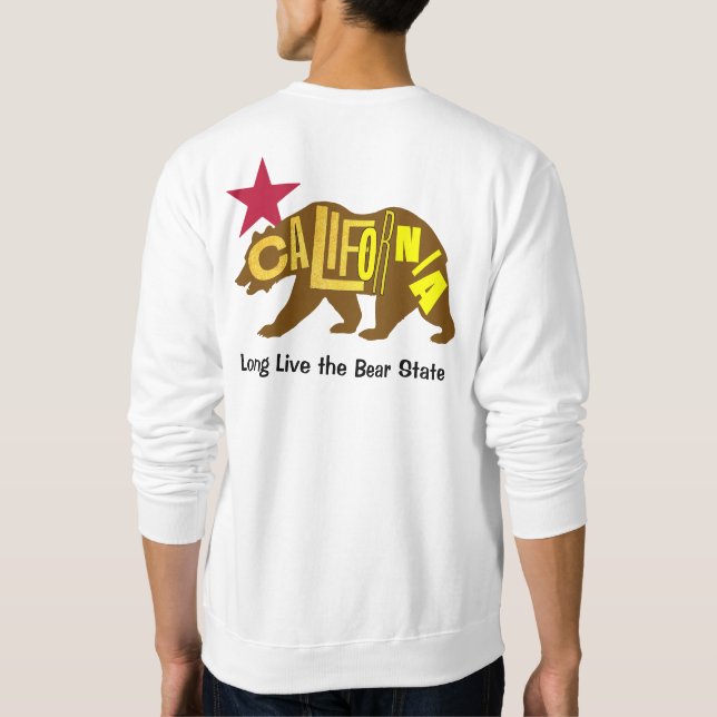 Sweatshirt État de l'ours de Californie personnalisable (Dos)