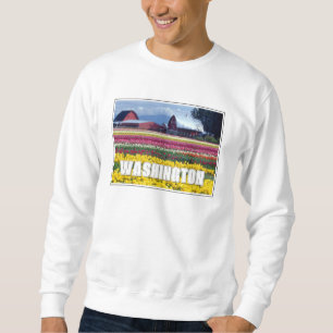 Sweatshirt État de Washington   Champ de tulipe
