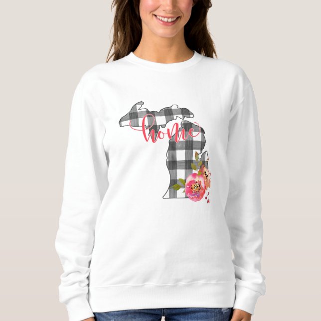 Sweatshirt État du Michigan où le Buffalo a été abattu noir e (Devant)