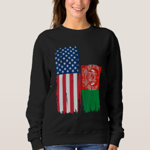 Sweatshirt États-Unis Afghanistan Semi-américain Drapeau Raci