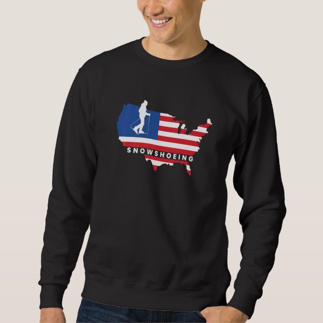 Sweatshirt Etats-Unis Drapeau Amérique raquette raquette raqu (Devant)