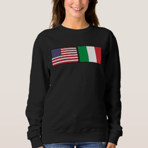 Sweatshirt Etats-Unis Italie Drapeau italien Américains Drape