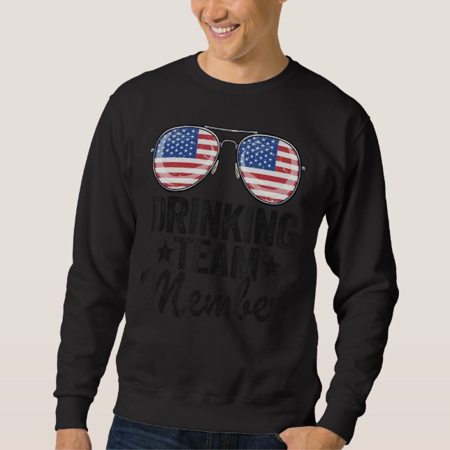 Sweatshirt Etats-Unis Membre de l'équipe de boisson American  (Devant)