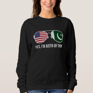 Sweatshirt États-Unis Pakistan Drapeau Lunettes de soleil Pak