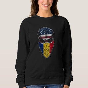 Sweatshirt États-Unis Roumanie Racines roumaine Amérique Drap