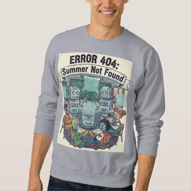 Sweatshirt Été introuvable - Drôle Robot Rétro (Devant)