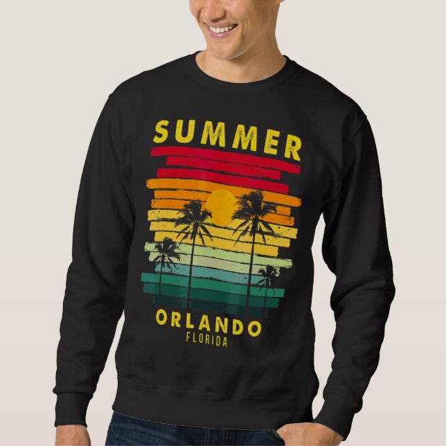 Sweatshirt Été Orlando Florida Beach Sunset Retro (Devant)