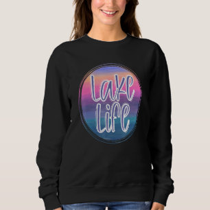 Sweatshirt Été Pour Les Femmes Vacances Été Sunset Lake Life