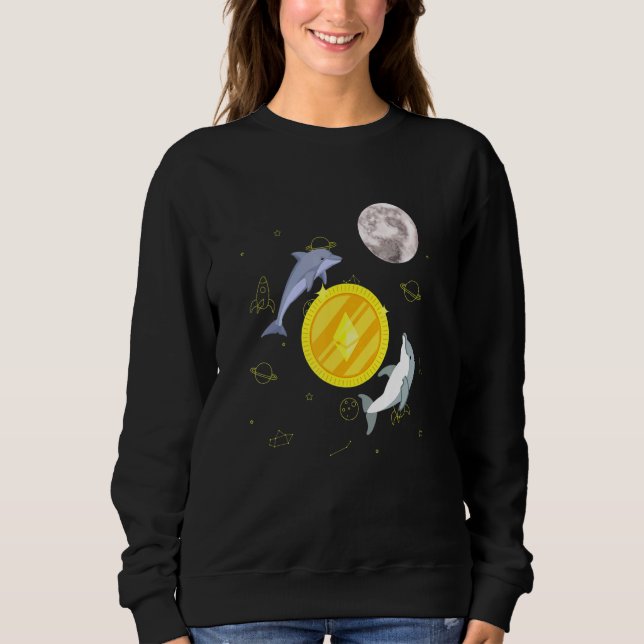 Sweatshirt Ethereum dans l'espace (Devant)