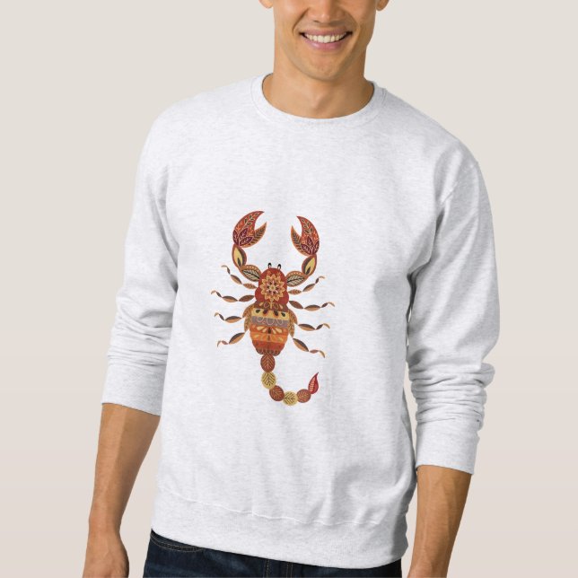 Sweatshirt Ethnic Floral Scorpion (Devant)
