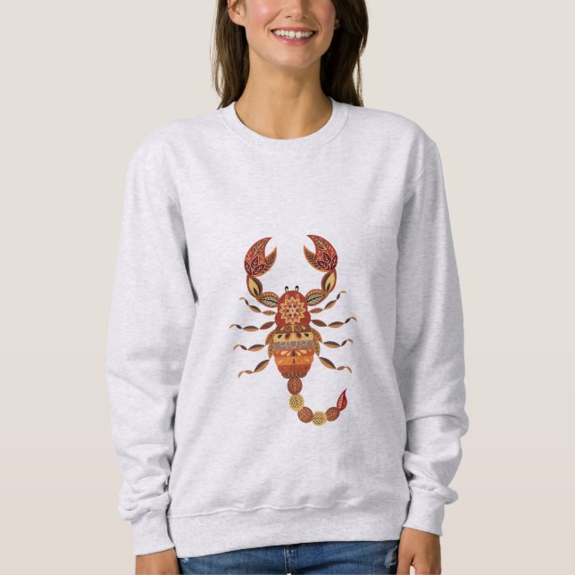 Sweatshirt Ethnic Floral Scorpion (Devant)
