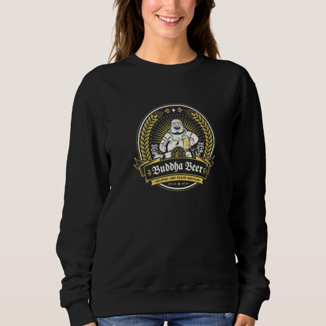 Sweatshirt Étiquette de la bière Bouddha (Devant)