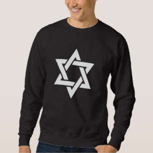Sweatshirt Étoile blanche claire de David Symbole juif du jud