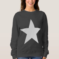 Étoile (blanche)/sweatshirt des femmes
